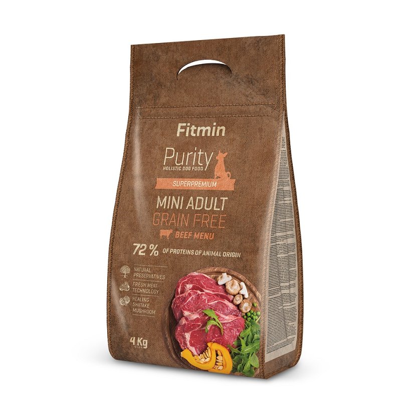 Fitmin Purity GF - Adult Mini Beef 0.8kg / 4kg - Zvolte variantu: 4 kg
