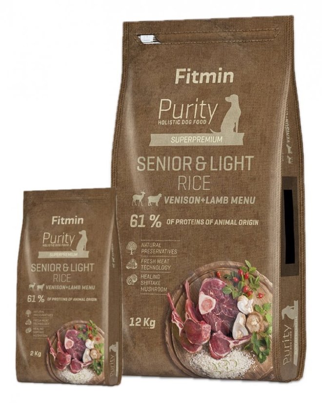 Fitmin Purity Rice - Senior & Light Venison & Lamb 2kg / 4kg - Zvolte variantu: 12 kg