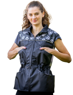 Dámská letní výcviková vesta - ČERNOBÍLÉ TLAPKY