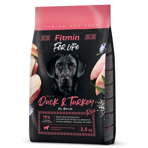 Fitmin For Life - Duck & Turkey 2.5kg / 12kg - Zvolte variantu: 2.5 kg