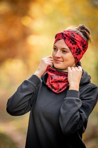 Funkční čelenka - ČERVENÉ TLAPKY