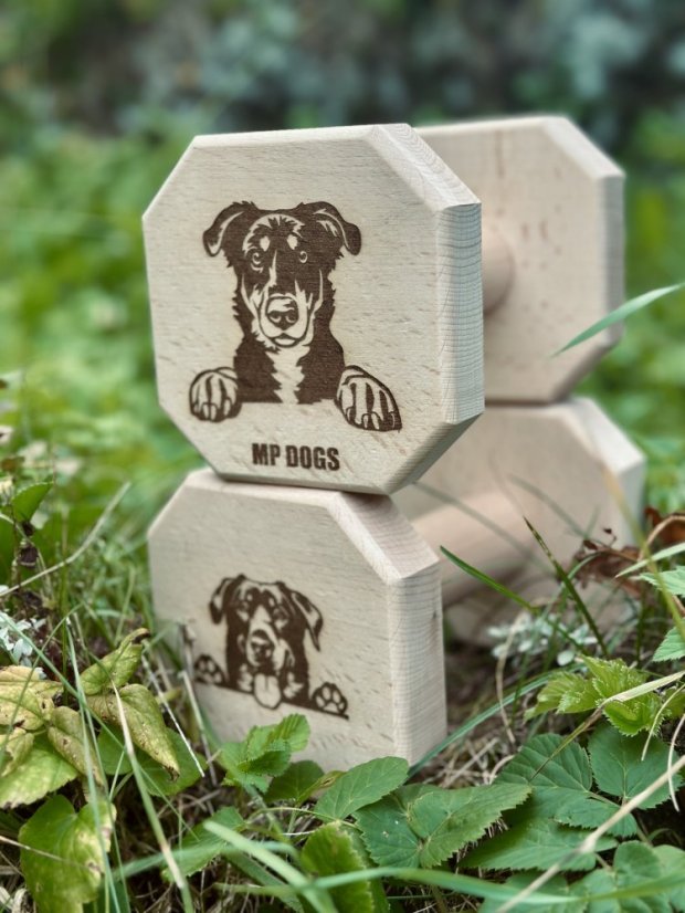 Aportovací činka - dřevěná 650g/1kg/2kg BEAUCERON - APORT: 650g