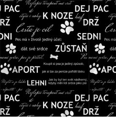 Dámská letní výcviková vesta - PSÍ POVELY (černobílé)