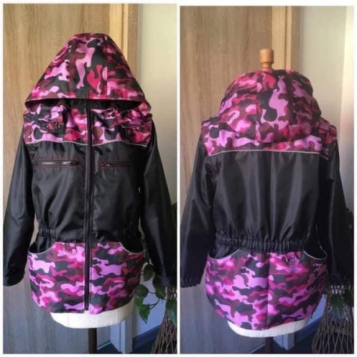 Dámská výcviková bunda 2v1 - RŮŽOVÝ MASKÁČ