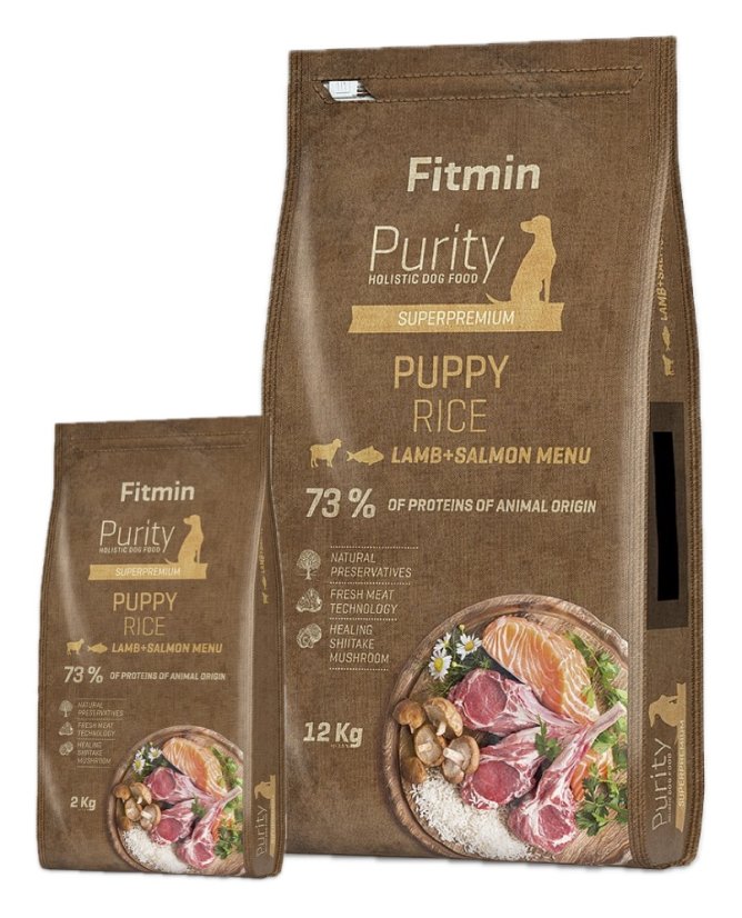 Fitmin Purity Rice - Puppy Lamb & Salmon 2kg / 12kg - Zvolte variantu: 12 kg