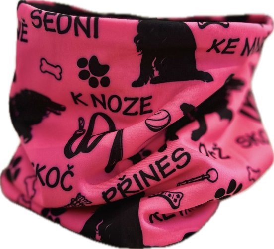 Zimní nákrčník - RŮŽOVÉ PSÍ POVELY