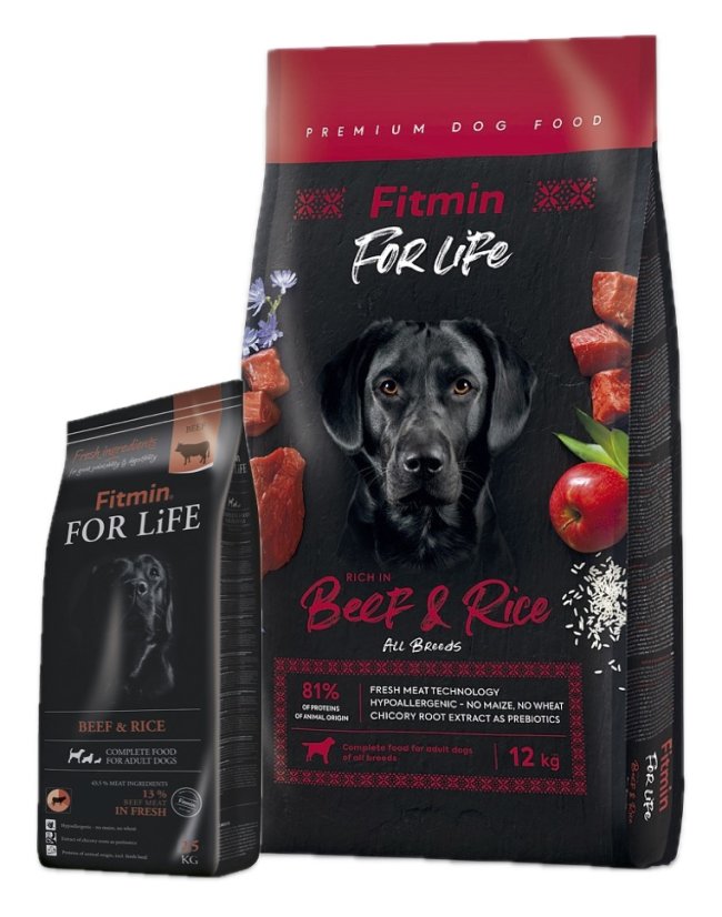 Fitmin For Life - Beef & Rice 2.5kg / 12kg - Zvolte variantu: 2.5 kg