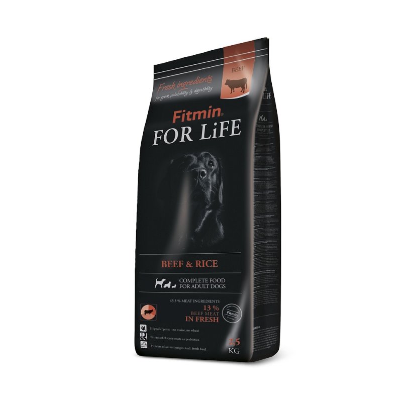 Fitmin For Life - Beef & Rice 2.5kg / 12kg - Zvolte variantu: 2.5 kg