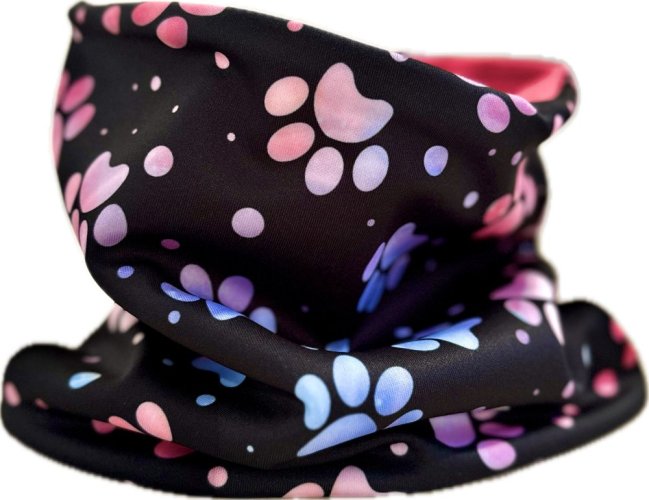 Zimní nákrčník - MODROFIALOVÉ TLAPKY