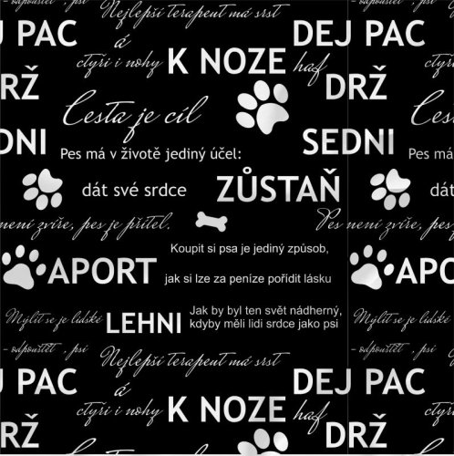 Dámská letní výcviková vesta - PSÍ POVELY (černobílé)